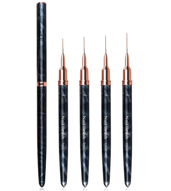 Pincel delineador punta de aguja SET X4